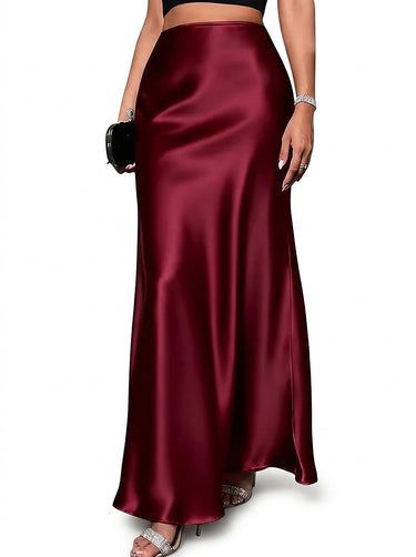 High-waisted satin skirt-Skirt for women-CaldwellVoss