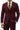 Men's 3-Piece Suit with Notch Lapel Blazer, Four-Button Waistcoat, and Flat Front Trousers Wine Red