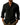 Men's Band Collar Button Down Long Sleeve Shirt Black