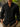 Men's Band Collar Textured Long Sleeve Shirt Black