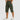 Men's Below-Knee Cargo Shorts with Flap Pockets and Zipper Detail Dark Green