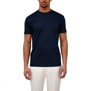 Men's Crew Neck Short Sleeve T-Shirt Navy Blue