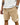 Men's Drawstring Shorts with Side Pockets and Leg Patch Beige