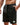 Men's Drawstring Shorts with Side Pockets and Leg Patch Black