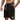 Men's Drawstring Shorts with Side Pockets and Leg Patch Black