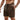 Men's Drawstring Shorts with Side Pockets and Leg Patch Brown