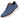 Men's Lace-Up Walking Shoes with Segmented Outsole and Patterned Upper Blue