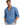 Men's Long-Sleeve Band Collar Henley Shirt with Textured Fabric Blue