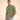 Men's Long-Sleeved Button-Down Linen Shirt with Spread Collar Green