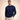 Men's Long-Sleeved Henley Shirt with Four-Button Placket and Ribbed Cuffs Navy Blue