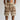 Men's Open Work Striped Drawstring Shorts Khaki