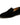 Mens Penny Loafers with Moc Toe Stitching and Low Heel Black