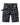 Mens Plaid Cargo Shorts with Belt and Flap Pockets Black
