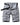 Mens Plaid Cargo Shorts with Belt and Flap Pockets Grey
