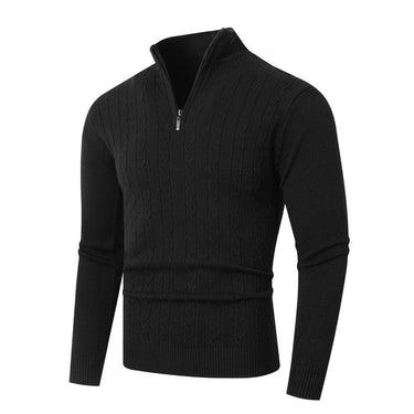 Men’s Quarter-Zip Cable Knit Sweater-sweaters for men-CaldwellVoss