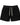 Mens Ribbed Shorts with Drawstring and Side Pockets and Contrast Stitching Black