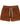 Mens Ribbed Shorts with Drawstring and Side Pockets and Contrast Stitching Brown