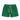 Mens Ribbed Shorts with Drawstring and Side Pockets and Contrast Stitching Green
