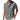 Men's Short Sleeve Band Collar Henley Shirt with Chest Pocket Gray