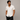 Men's Short Sleeve Button Shirt with Vertical Ribbed Texture and Chest Pocket White