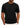 Men's Short Sleeve Knit T-Shirt with Chevron Texture and Ribbed Trim Black
