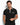 Men's Short Sleeve Polo Shirt with Patterned Trim Black