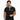 Men's Short Sleeve Polo Shirt with Patterned Trim Black
