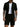 Men's Short-Sleeve Textured Blazer and Shorts Set Black