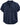 Men's Short-Sleeved Band Collar Henley Shirt with Chest Pocket Navy Blue