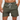 Men's Short Swim Shorts with Contrast Waistband Army Green