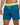 Men's Short Swim Shorts with Contrast Waistband Green Blue