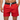 Men's Short Swim Shorts with Contrast Waistband Red