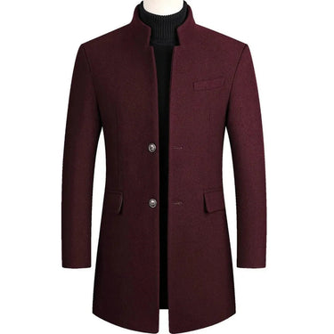 Men’s Slim Fit Stand Collar Overcoat-Coats for men-CaldwellVoss