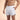 Men's Swim Shorts with Drawstring and Curved Hem White