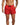 Men's Swim Shorts with Elastic Waistband and Drawstring Red