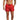 Men's Swim Shorts with Elastic Waistband and Drawstring Red