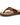 Men's Thong Flip-Flops with Studded Straps and Textured Footbed Brown