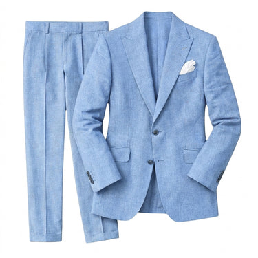 Men’s Two Piece Linen Suit Set-Sets for Men-CaldwellVoss