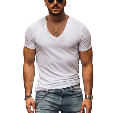Men's V-Neck Short Sleeve T-Shirt White