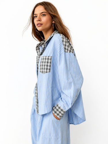 Sara | Comfortable, Elegant Pajama Set for Relaxing Nights Blue