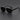 Unisex Double Bridge Square Sunglasses Black