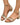 Women Sandals Strappy Block Heel Ankle Strap Closure Gold