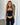 Women Sleeveless Top Asymmetrical Neckband Detail Design Black