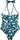 Women's Halter Neck Wrap Bodice Leaf Print One-Piece Swimsuit | imported-image-4