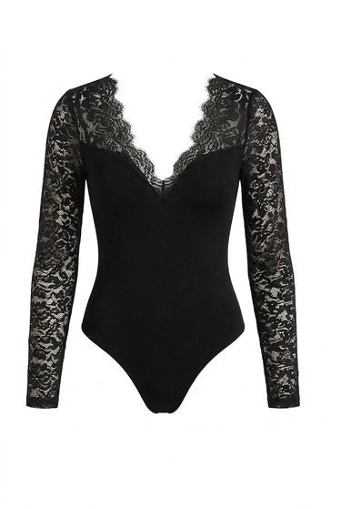 Women’s Blouse with V Neck and Lace Sleeves 1