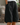 Women's Button Front Elastic Waist Knee Length Shorts Black