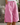Women's Button Front Elastic Waist Knee Length Shorts Pink