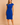 Women's Cap Sleeve Pleated Midi Dress Blue