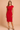 Women's Cap Sleeve Pleated Midi Dress Red