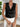Women's Cowl Neck Satin Vest Top Black